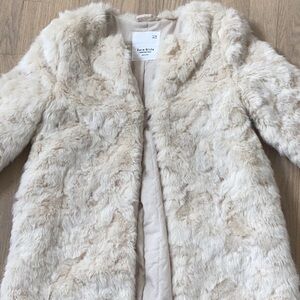 Zara girls faux fur jacket.